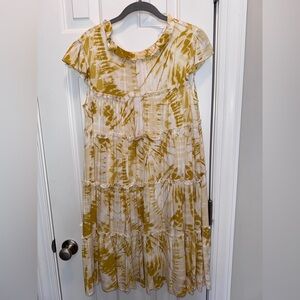 THML Mustard Tie-Dye Maxi Dress never worn